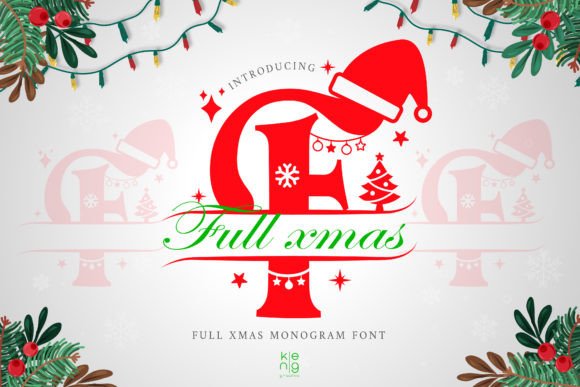 Full Xmas Monogram: A Retro-Inspired Typeface for Festive Brand Campaigns