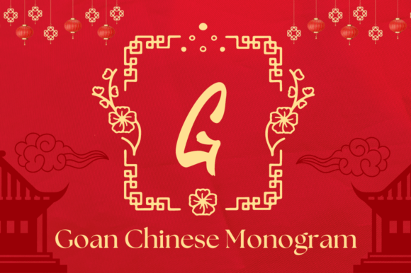 Goan Chinese Monogram: A Decorative Font for Campaign-Ready Visuals