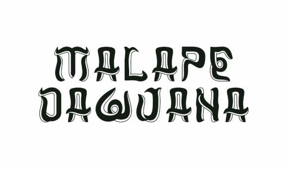 Malape Dawuana: A Bold Display Font for Crafters and Product Makers