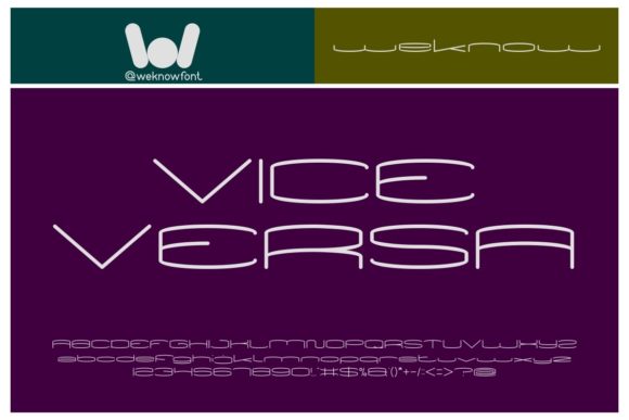 Vice Versa: A Futuristic Display Font for Crafters and Product Designers